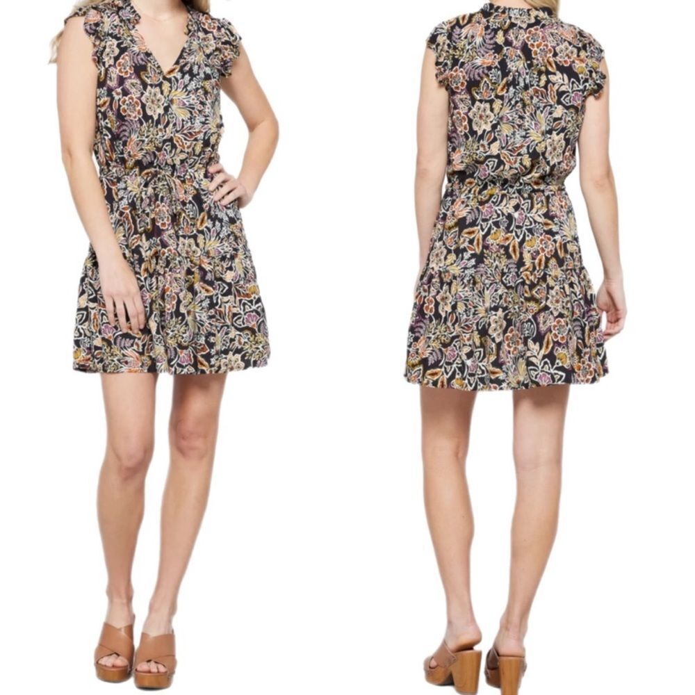 Velvet by Graham & Spencer Paloma Tie Waist Dress Black XS Stitch Fix NWT